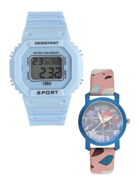 

Fantasy World Unisex Kids Grey Dial & Blue Straps Analogue and Digital Watch FW-198A-BL-013-CH-BL3