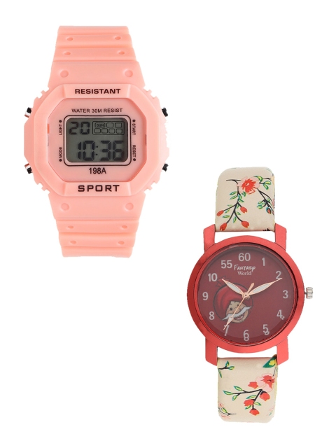 

Fantasy World Unisex Kids Grey Dial & Orange Straps Analogue and Digital Watch FW-198A-OR-012-CH-RD4