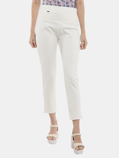 

V-Mart Women White Solid Jeggings