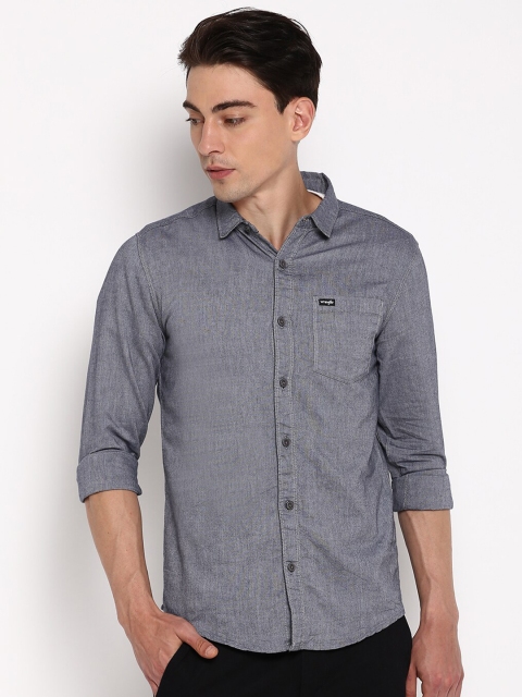 

Wrangler Men Grey Slim Fit Casual Shirt