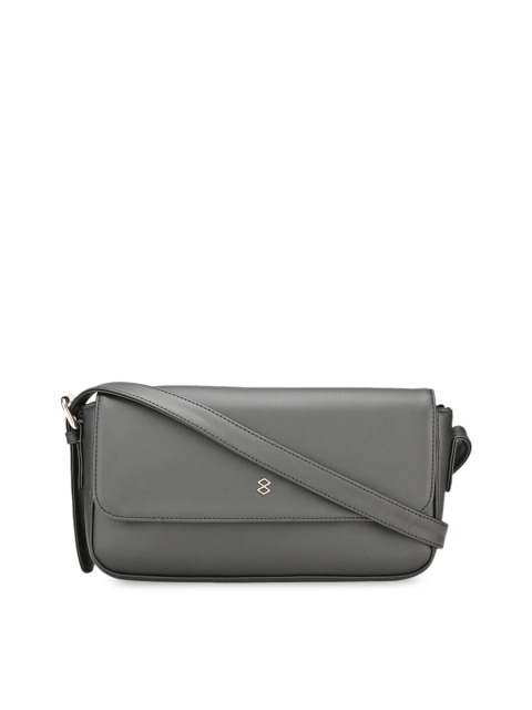 

HORRA Black PU Oversized Structured Sling Bag