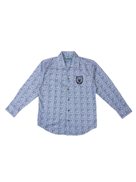 

Gini and Jony Boys Blue Floral Printed Casual Shirt