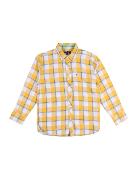 

Gini and Jony Boys Yellow Checked Casual Shirt