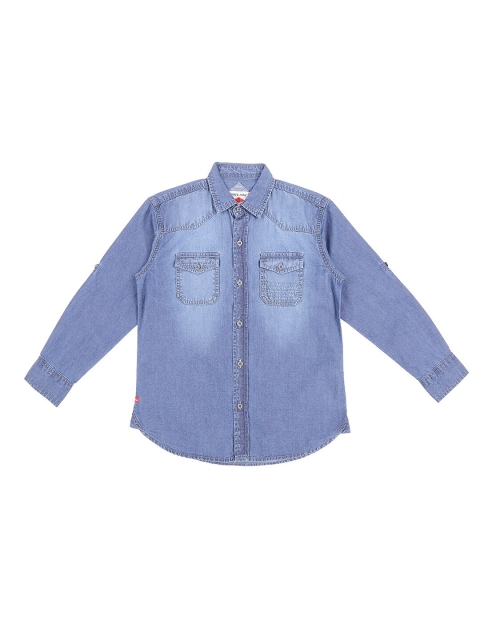 

Gini and Jony Boys Blue Faded Casual Shirt