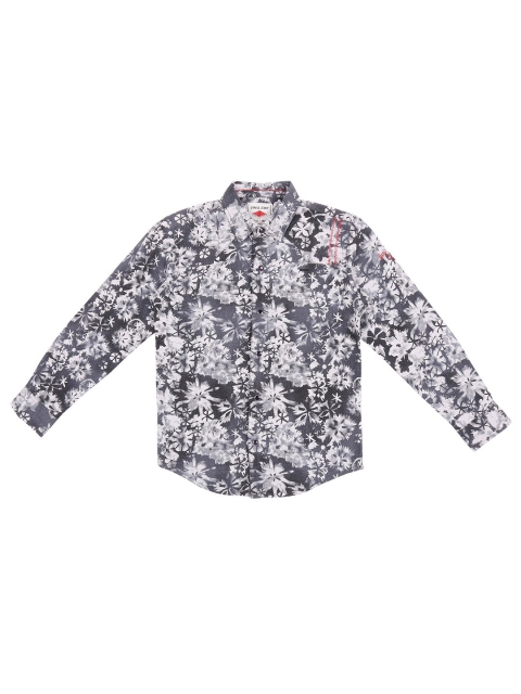 

Gini and Jony Boys Grey Floral Printed Casual Shirt