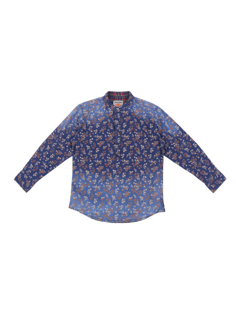 

Gini and Jony Boys Blue Printed Casual Shirt