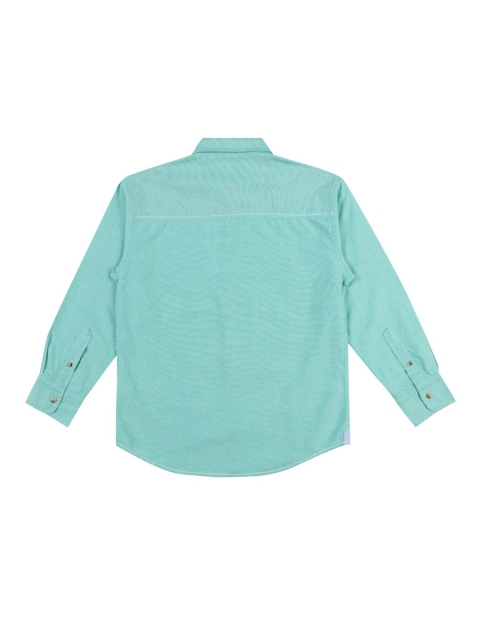 

Gini and Jony Boys Sea Green Casual Shirt