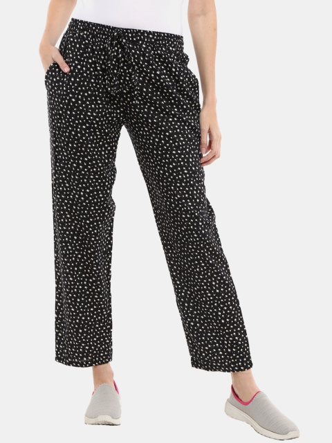 

V-Mart Women Black Printed Track Pants