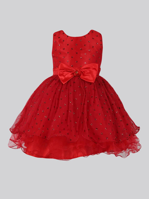 

The Magic Wand Girls Red Embellished Net Maxi Dress