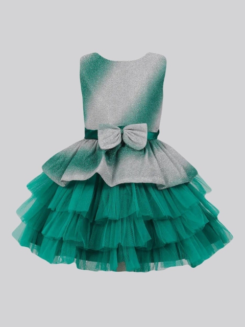 

The Magic Wand Girls Green Net Dress