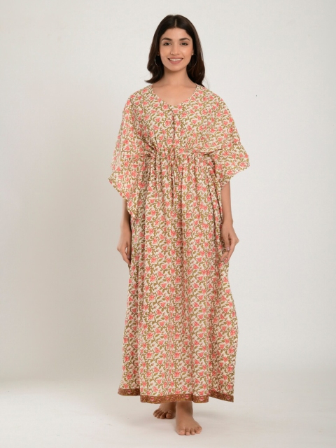 

CRAFIQA Women Cream Nightdress