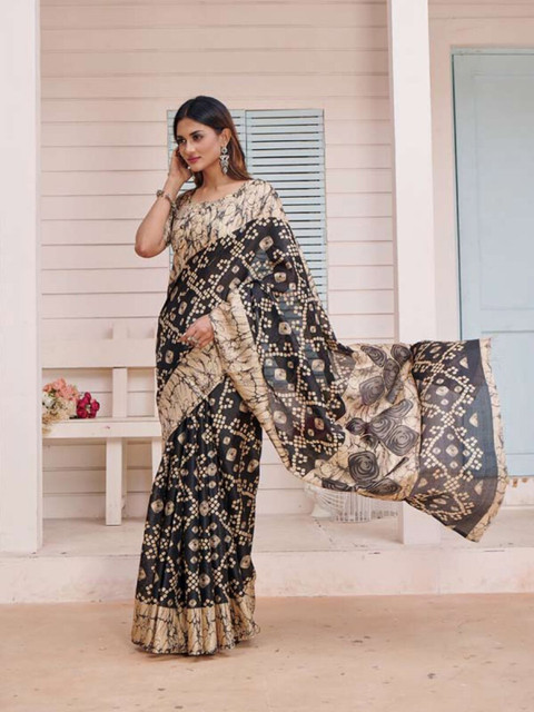 

KALINI Women Black Sarees
