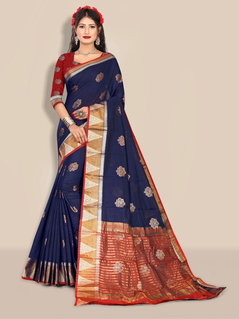 

Rivana Women Navy Blue Sarees