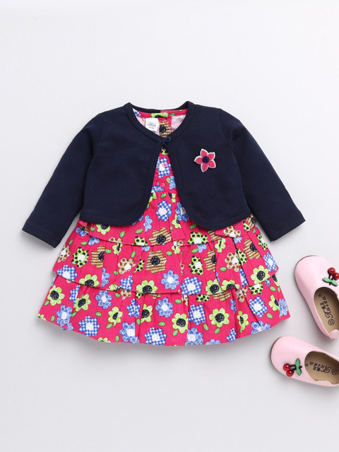 

Olio Kids Peach-Coloured Floral Dress