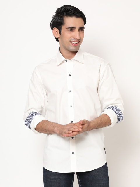 

SHIRT THEORY Men White Comfort Formal Shirt