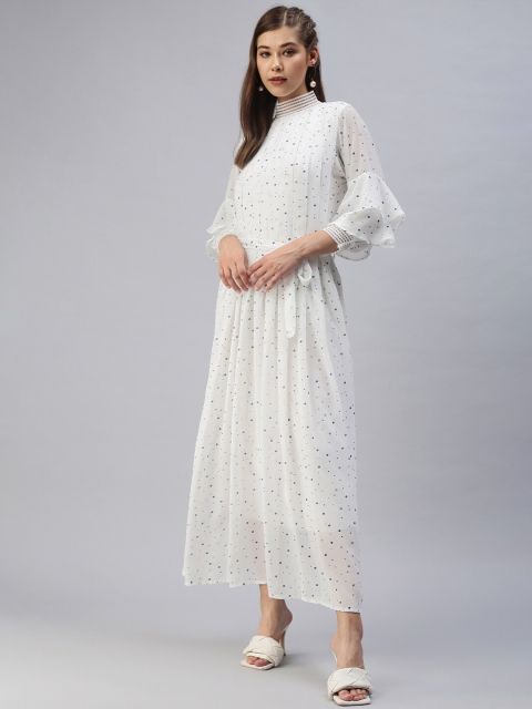 

SHOWOFF White Floral A-Line Dress