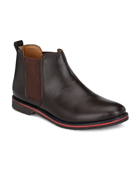 

AfroJack Men Brown Solid Chelsea Boots
