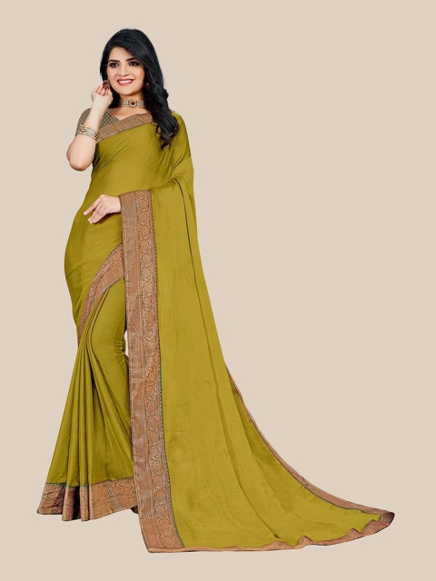 

UNITED LIBERTY Women Olive Sarees