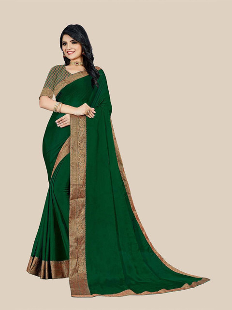 

UNITED LIBERTY Women Green Sarees