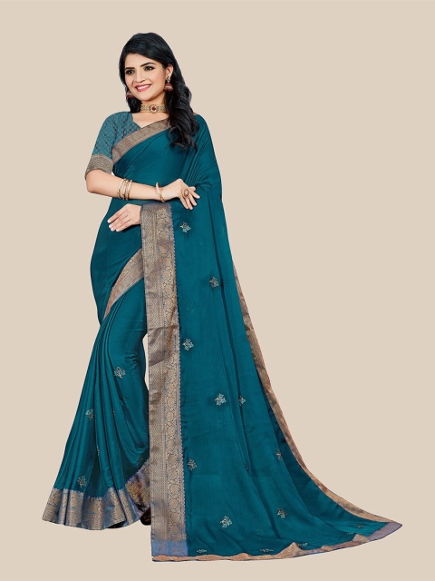 

UNITED LIBERTY Women Blue Sarees