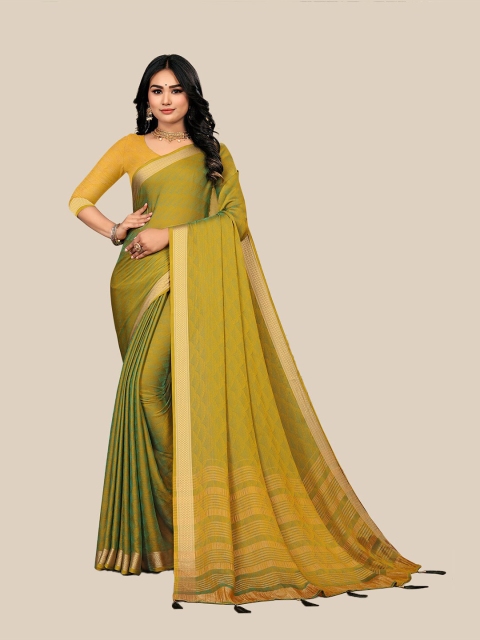 

UNITED LIBERTY Women Olive Sarees