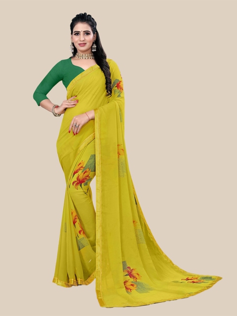 

UNITED LIBERTY Women Olive Sarees