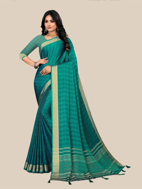 

UNITED LIBERTY Women Teal Sarees