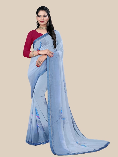 

UNITED LIBERTY Women Blue Sarees