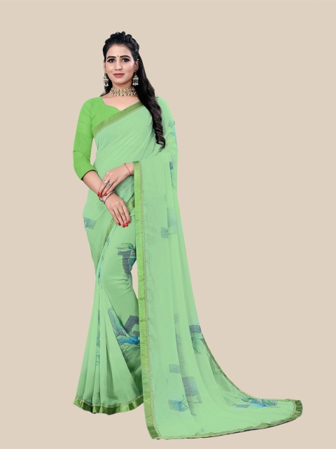 

UNITED LIBERTY Women Green Sarees