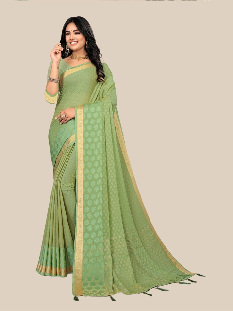 

UNITED LIBERTY Women Green Sarees