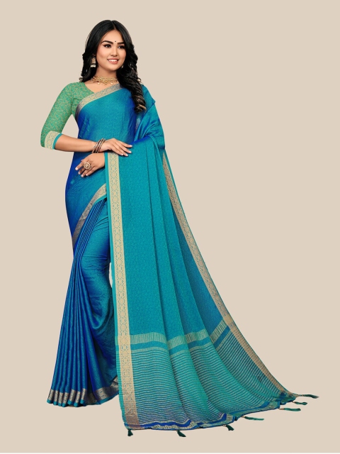 

UNITED LIBERTY Women Blue Sarees