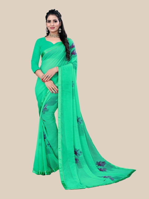 

UNITED LIBERTY Women Turquoise Blue Sarees