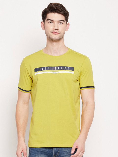 

Duke Men Green Typography Slim Fit T-shirt