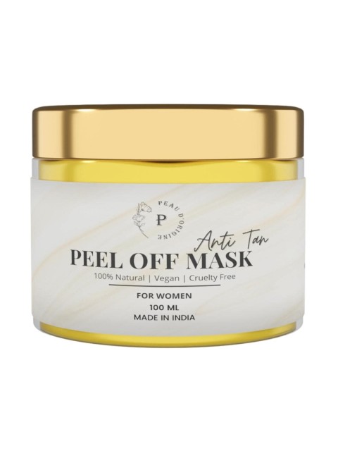 

Peau D'origine 100% Natural Anti Tan Peel Off Mask with Hyaluronic Acid - 100 ml, Off white
