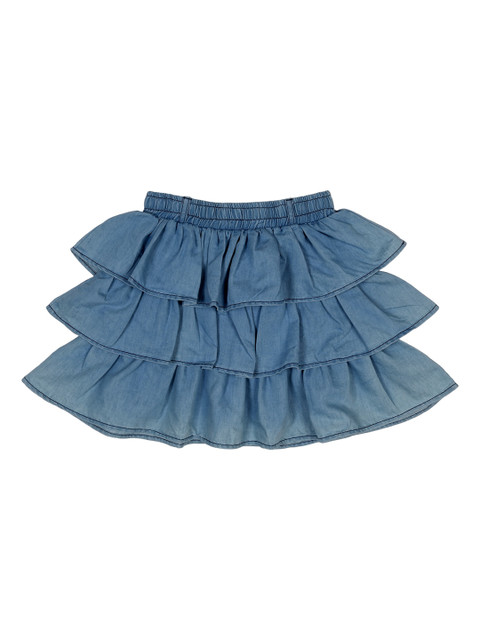 

Albion Girls Blue Flared Mini Skirts