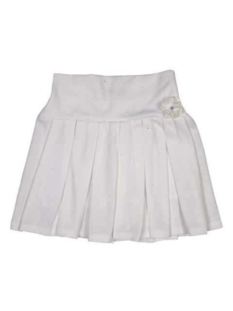 

Albion Girls White Solid Pleated A-Line Skirts