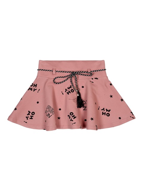 

Albion Girls Peach-Coloured Printed Skirt, Pink