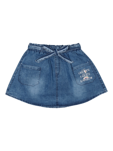 

Albion Girls Denim Blue A-line Skirt