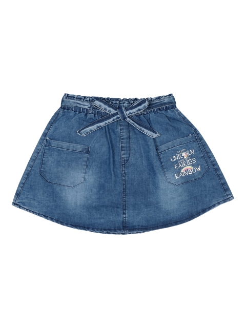 

Albion Girls Blue Washed Denim A-line Skirt