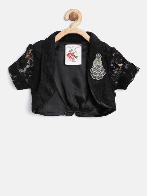 

Peppermint Girls Black Lace Shrug