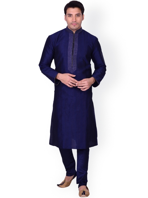 

Manyavar Men Blue Kurta with Churidar