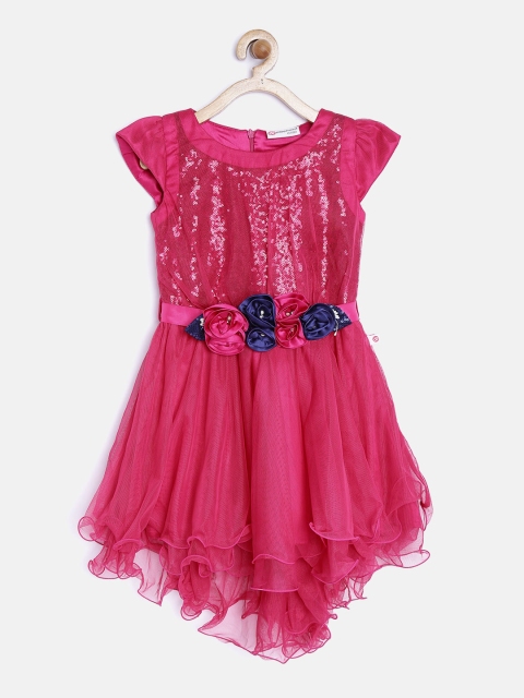 

Peppermint Girls Pink Sequinned Fit and Flare Dress