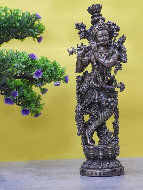 

StatueStudio Bronze Gold Krishna Idol Showpieces