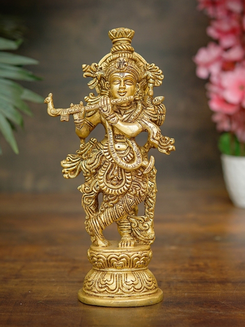 

StatueStudio Gold-Toned Fine Krishna Idol Showpiece