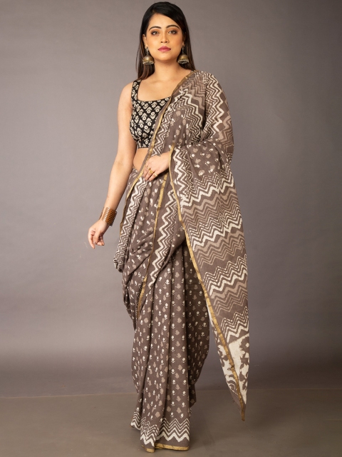 

Unnati Silks Women Grey Sarees