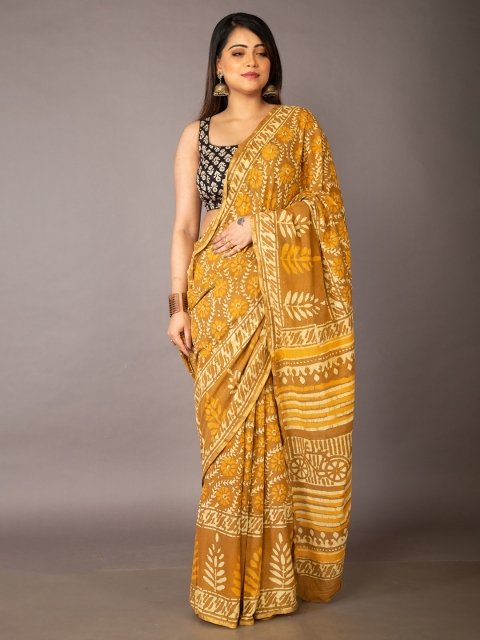 

Unnati Silks Women Yellow Sarees