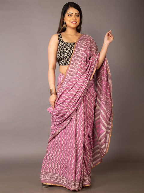 

Unnati Silks Women Pink Sarees