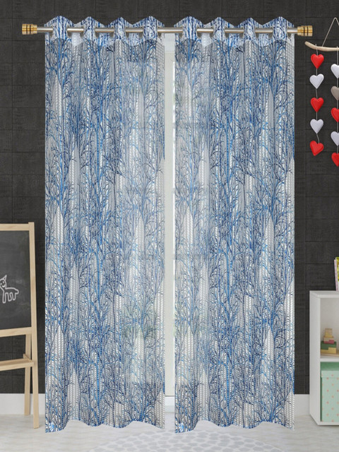 

Homefab India Unisex Blue Curtains and Sheers
