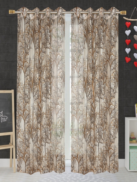 

Homefab India Unisex Brown Curtains and Sheers