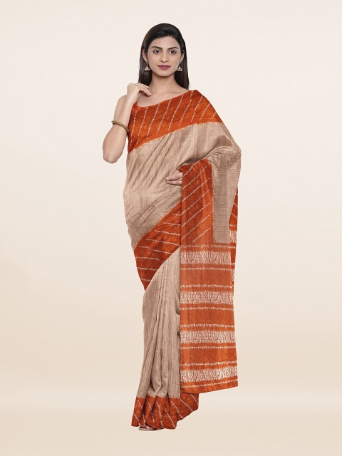 

Pothys Women Tan Sarees